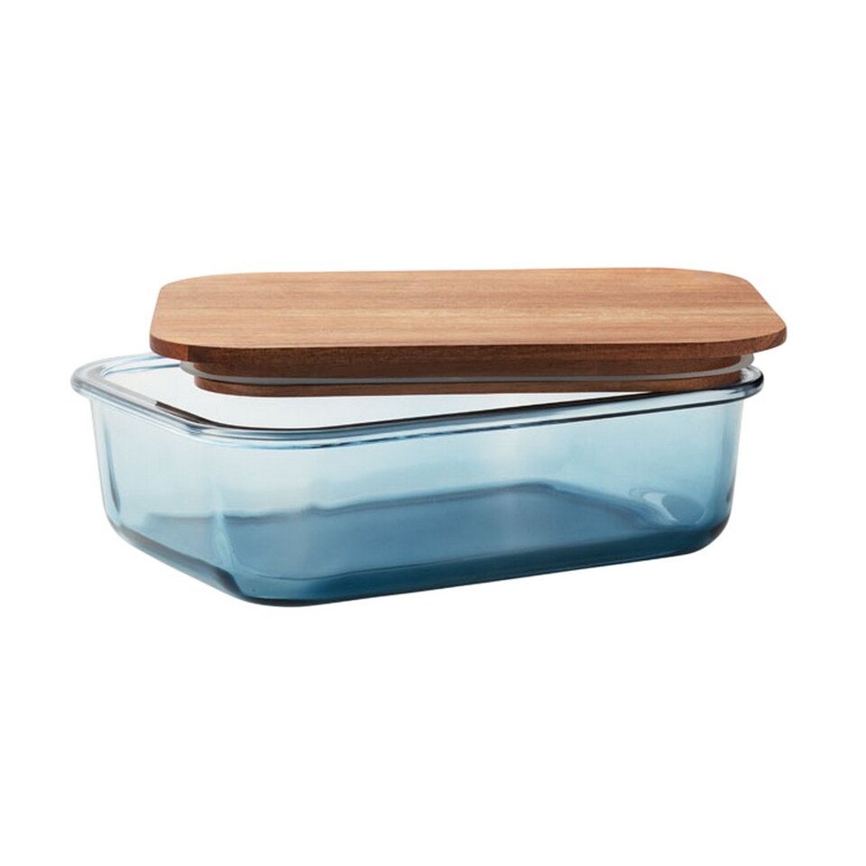 image 1 of MidOcean Vitrio Lunch Glass 800ml Lunch Box | Blue | Transparent Blue | One Size | 1