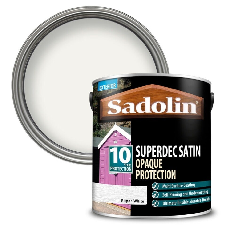 image 1 of Sadolin Superdec Satin 2.5L Super White
