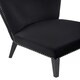 image 5 of Interiors by Premiers Black Velvet Dining Chair, Dining Room Accent Chair, Velvet Upholstered Wing Chair with Wooden Legs