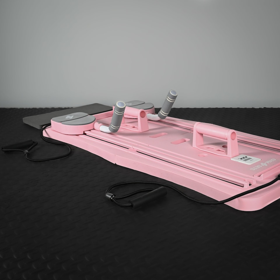 image 1 of GymSets Home Reformer Pilates Machine(PINK)