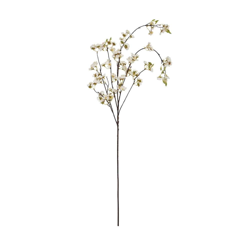 image 1 of Hill Interiors Japanese Blossom Artificial Flower | White | White | One Size | 1
