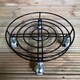 image 3 of Tom Chambers Handcrafted Heavy Duty Round Black Metal Garden Patio Plant Flower Pot Stand Caddy Trolley on Strong Metal Castor Wheels 37cm Black