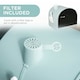 image 8 of PawHut Cat Litter Box Kitten Litter Tray w/ Lid, Scoop, Filter, Flap Door