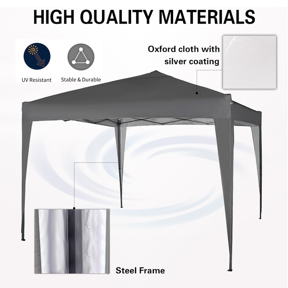 image 1 of MCC Direct Gazebo 3x3 Pop up Grey | Grey | Grey