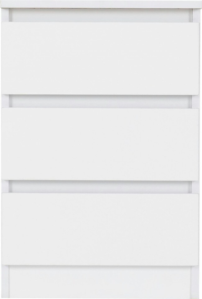 image 1 of Pair of Malvern 3 Drawer Bedside Tables | White | 2
