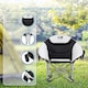 image 3 of Get Fit Moon Camping Chair - Portable Outdoor Premium Folding Chair With Magazine Pocket, Cup Holder & Carry Bag - Capacity 130Kg - 2 Pack | Grey | 2