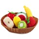 image 1 of The Magic Toy Shop Fabric Fruit Basket Toy Set Role Play Educational Toys for Toddlers