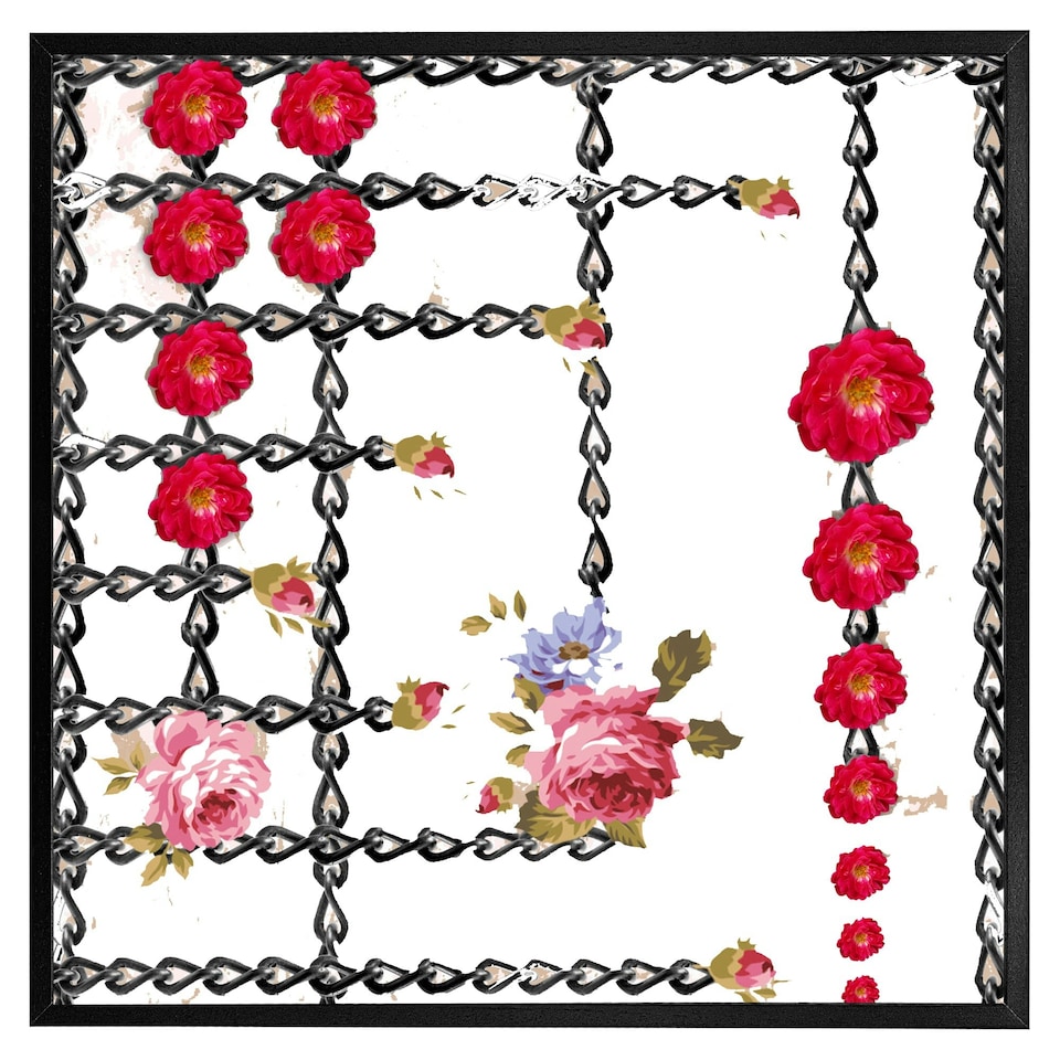 image 1 of Roses & chains (Picture Frame) Black | S