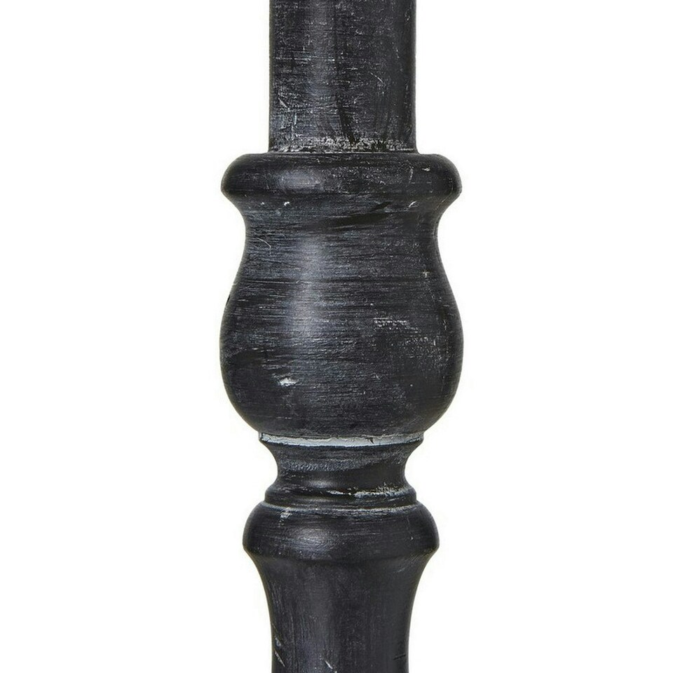 image 1 of Ravenna Column Table Lamp with Linen Shade - Wood - L11 x W11 x H40 cm - Grey Grey