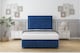 image 1 of Sloomy Pemberton Navy Plush Divan Bed With Mattress No Drawers With 26" Strutted Headboard & 12" Matching Footboard 5' King | Blue | Navy | King | 1