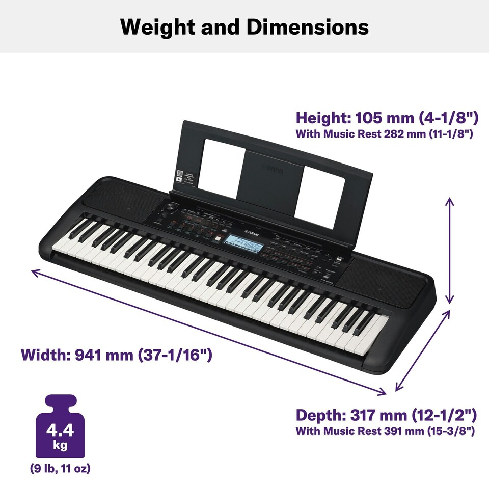image 1 of Yamaha PSRE383 Portable Keyboard