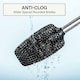 image 3 of CALITEK Toilet Brush Flexible Silicone Bristles with Non Slip Long Handle Grey