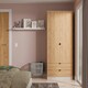 image 2 of Norway Tall Double 2 Drawer Wardrobe in Gold Craft Oak & Kashmir Cream | Golden Oak