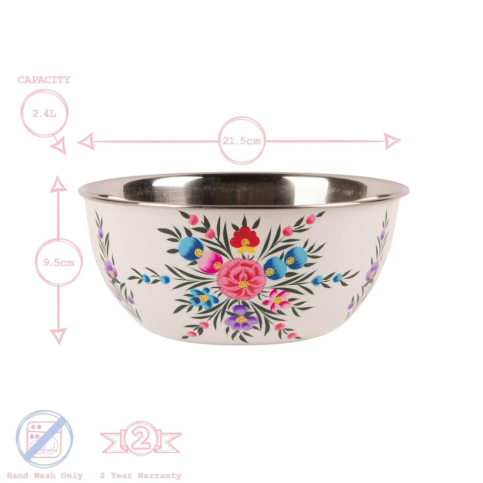 image 1 of BillyCan 3pc Picnic Bowl Set - Cotton Pansy White