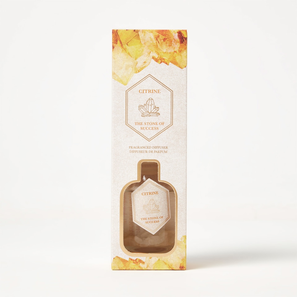 image 1 of Homescapes Citrine Crystal Reed Diffuser – Summer Garden Scent