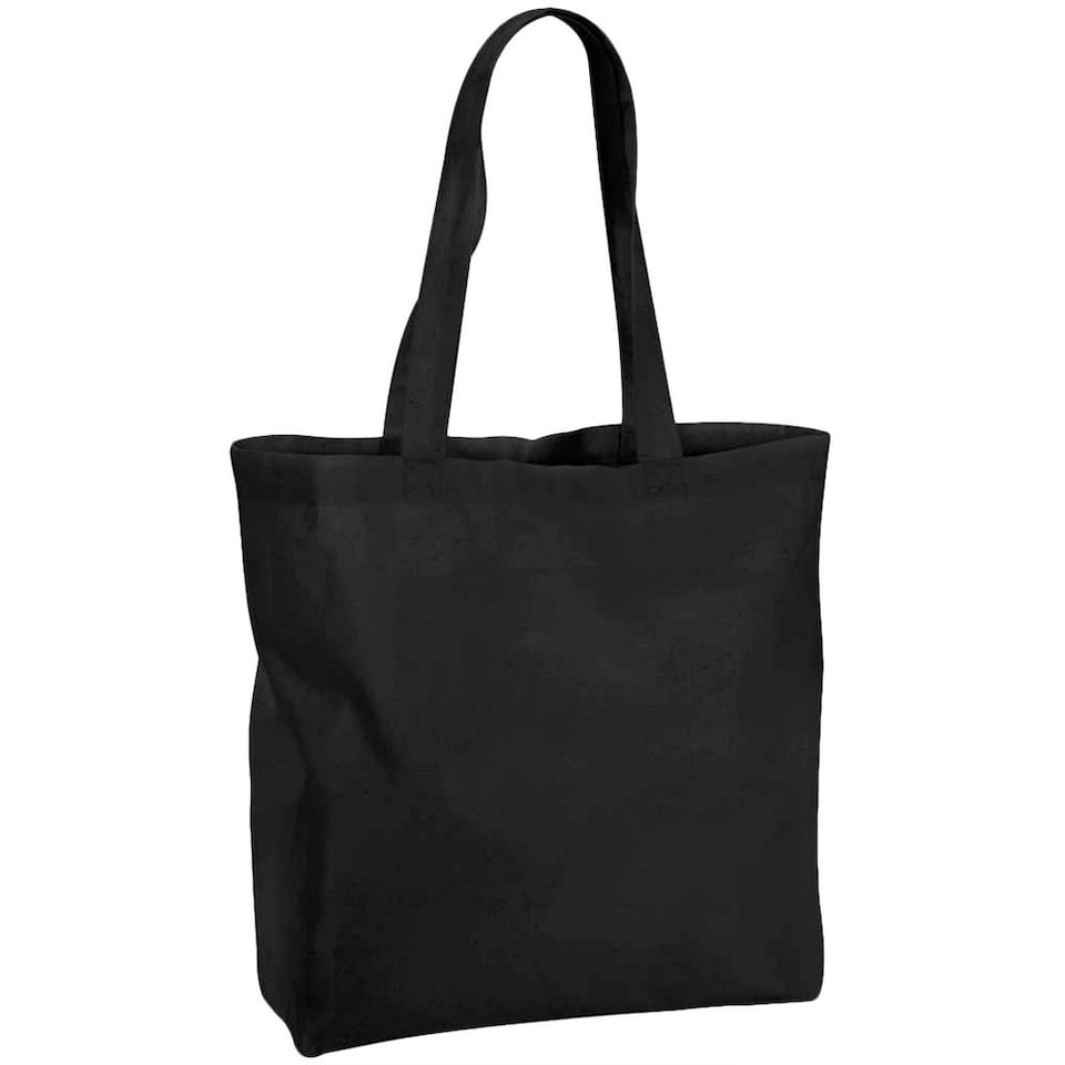 image 1 of Westford Mill Recycled Cotton Oversized Tote Bag - Black - One Size | Black