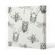 image 1 of Sketch of Scarab Beetle, May bug, Bee and Dragonfly (Canvas Print) 127 x 127 x 4cm