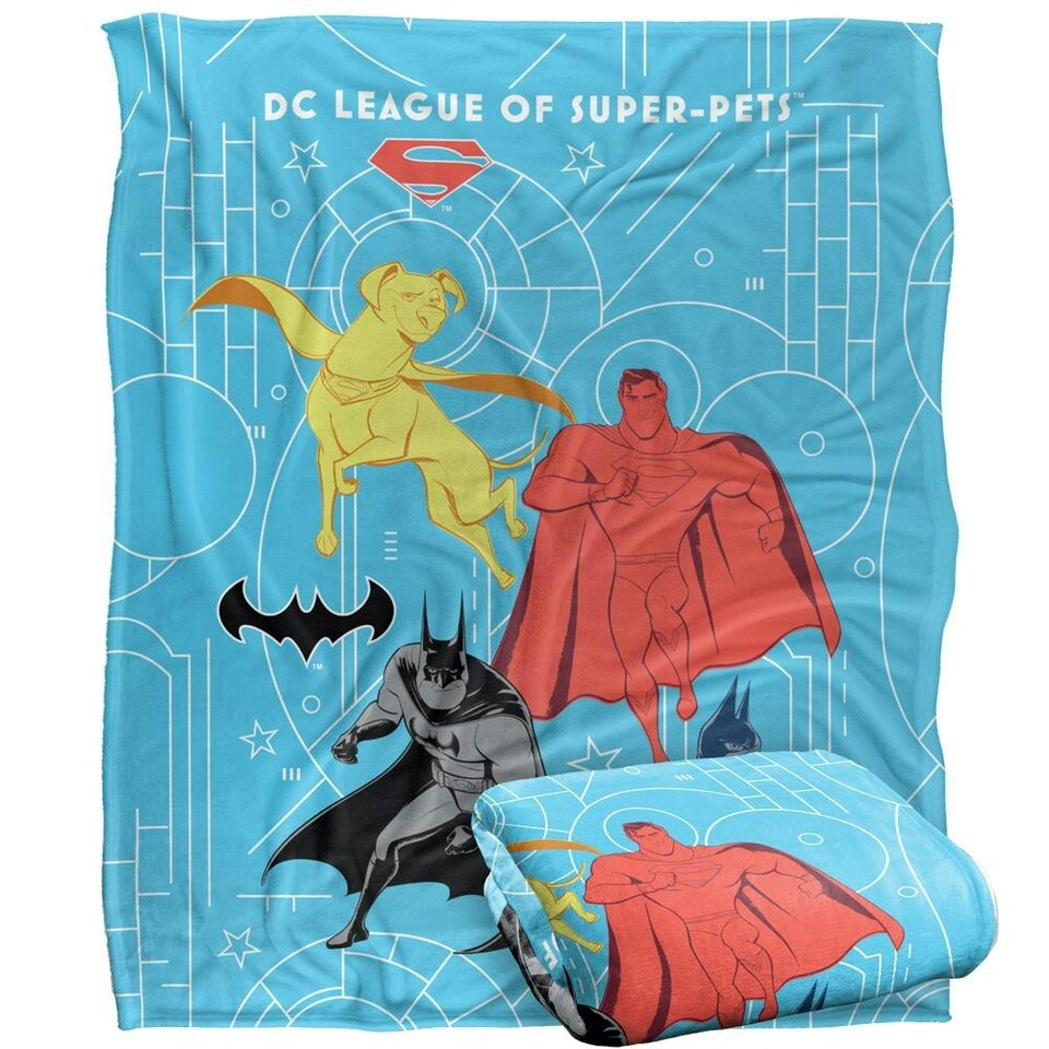 image 1 of DC Comics League Of Super Pets Group Shot Blanket - Multicoloured - One Size