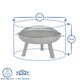 image 2 of Redwood Round Heavy-Duty Fire Pit Cover - 85cm - Black