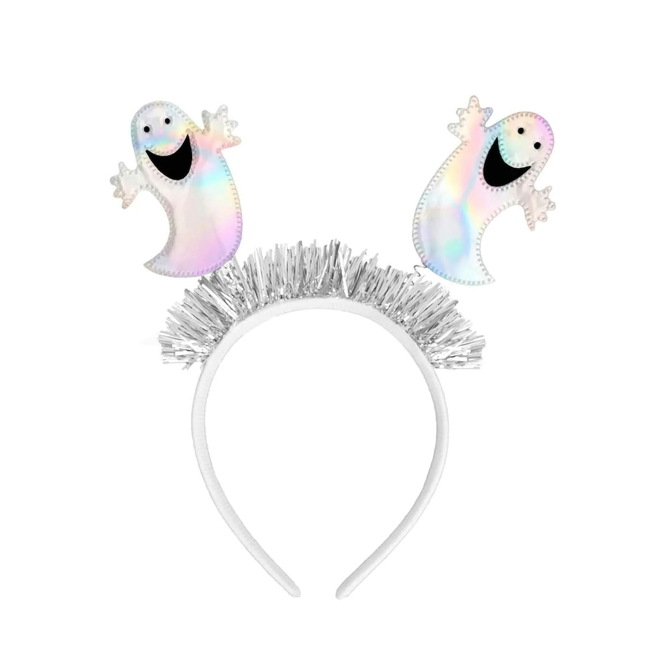 image 1 of Bristol Novelty Childrens/Kids Ghost Bopper Headband - White/Silver - One Size White | One Size
