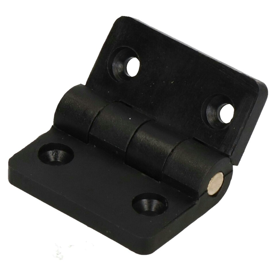 image 1 of Black Reinforced Nylon Plastic Hinge 40x48mm Italian Made Industrial Quality 4PK Black