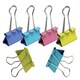 image 2 of Pack of 12 51mm Assorted Colour Fold Back Binder Clips