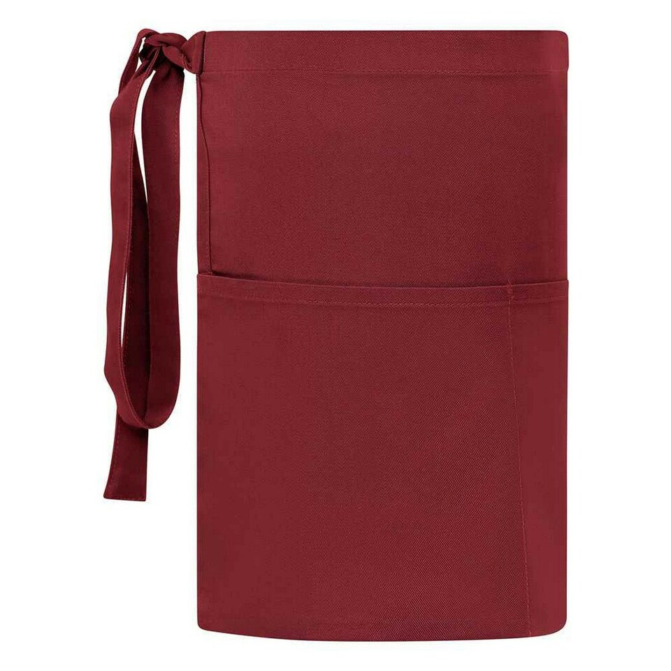 image 1 of Brand Lab Unisex Adult Front Pocket Short Apron - Burgundy - One Size