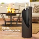 image 5 of Outsunny 4 PCS Fireplace Companion Set, Metal Fireside Companion Set, Black