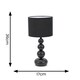 image 2 of ValueLights Marissa Black Stacked Ball Table Lamp Light