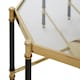 image 4 of Allessi Silver Metal and  Side Table with Black Legs Black