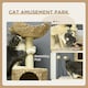 image 5 of PawHut 116cm Cat Tree Tower with Scratching Posts, House, Bed, Ramp, Beige
