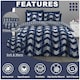 image 4 of VELVETIO Jovana Complete Duvet Cover Set with Fitted Sheet Printed Bedding Quilt Blue | King