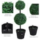 image 10 of Outsunny 2 PCS Artificial Double Ball Tree w/ Pot Home Decoration 15cm