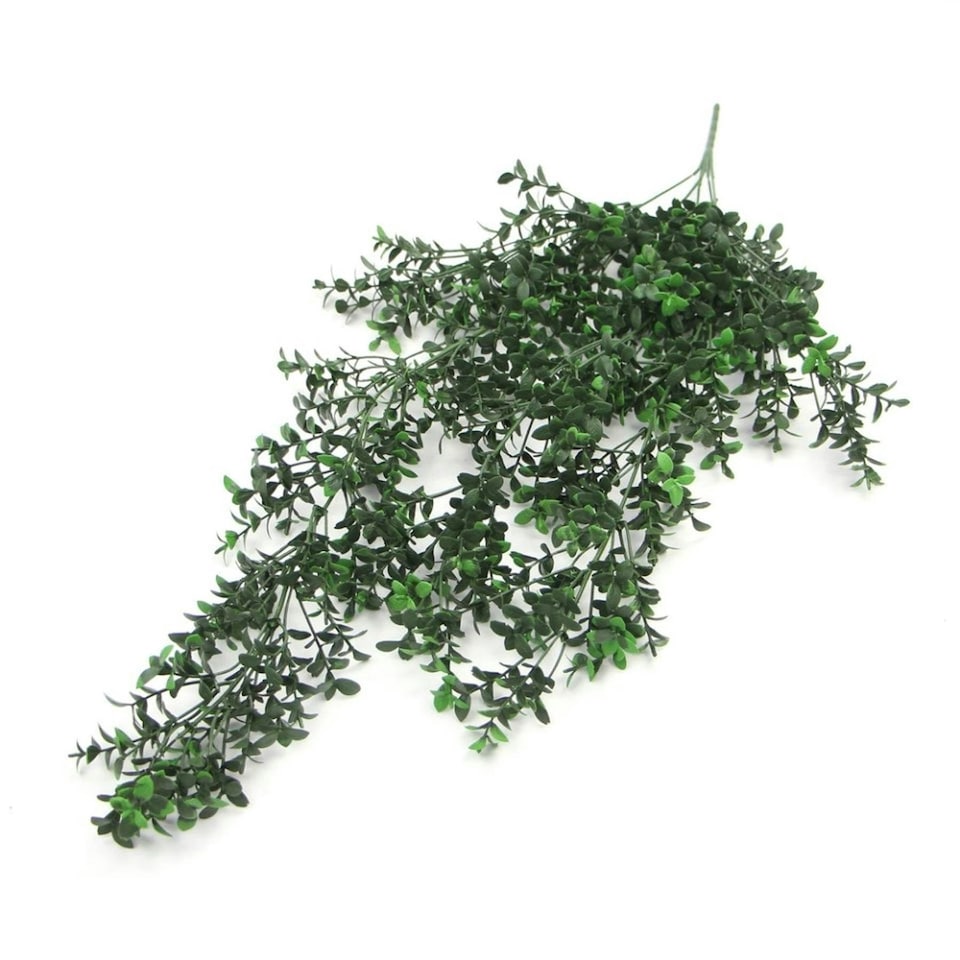 image 1 of Pack of 6 x Hanging UV and Fire Resistant Artificial Small Leaf Plant 78cm