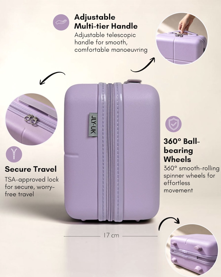 image 1 of Premium 100% Makrolon PC 2 PCS Suitcase Set | Vanity + Cabin Luggage