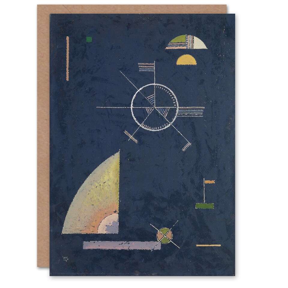 image 1 of Wassily Kandinsky Art Card Dull Gray Abstract Painting