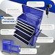 image 4 of Tool Chest - 8 drawers, 4 wheels, multiple layouts, lockable Blue | Blue