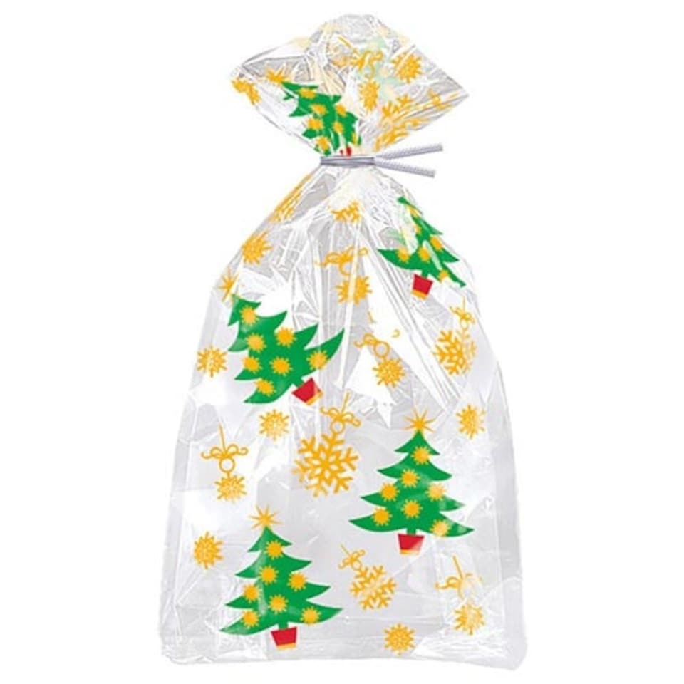 Golden Christmas Gift Bags - Pack of 20