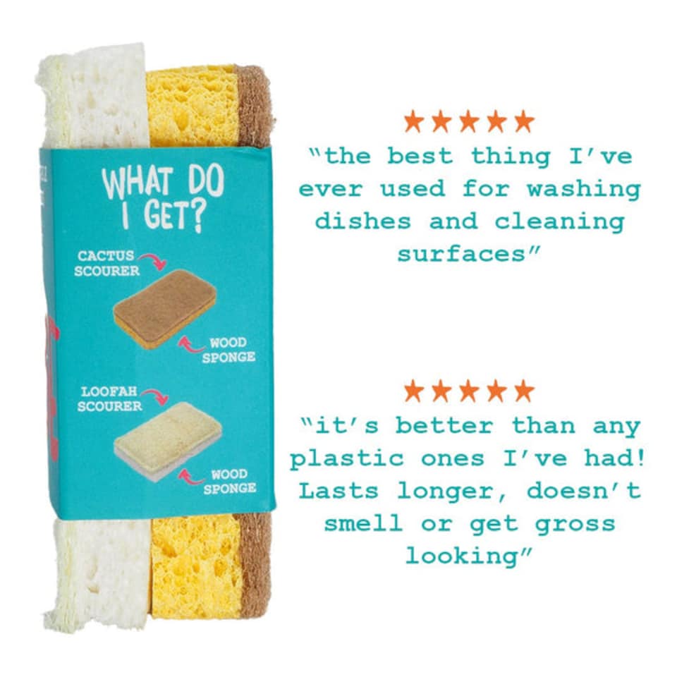 image 1 of EcoVibe Compostable Scourers & Sponge Bundle