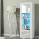 image 3 of Tall Cabinet 170cm White Gloss Doors White Matt Body Free LED Light | White