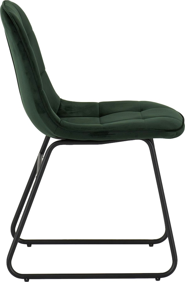 image 1 of Pair of Lukas Velvet Dining Chairs | Green | Emerald Green | 2
