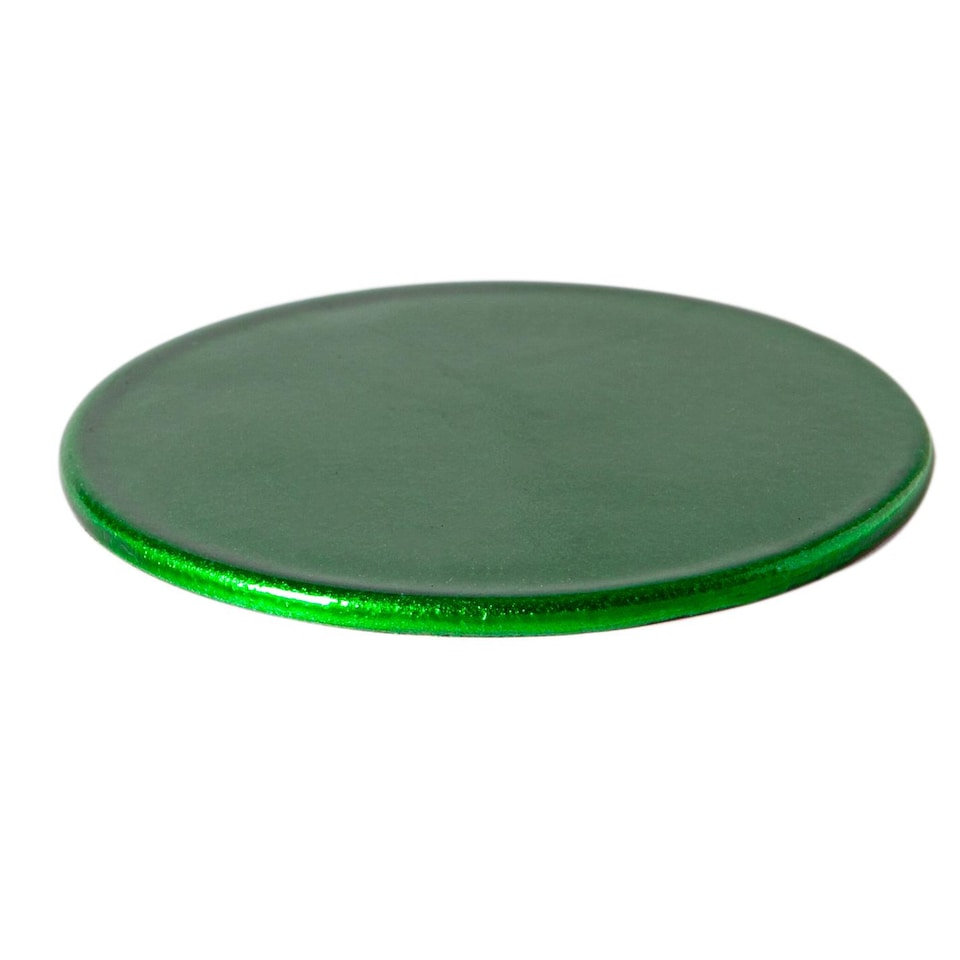 image 1 of Argon Tableware 18 Piece Metallic Charger Plates Set - Green