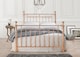image 3 of 4ft6 Double Antique Victorian style,polished Rose Gold finish traditional metal bed frame bedstead | Gold | Rose Gold | Double