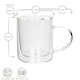 image 3 of Rink Drink Double-Walled Glass Mugs Set - 360ml - Pack of 6 | Clear | Clear