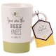 image 2 of English Tableware Company Bee Happy Fine China Latte Mug-Bees Knees-Green