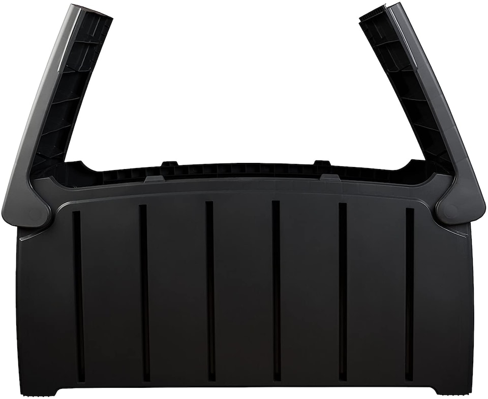 image 1 of Black 115cm x 55cm x 60cm Butterfly Opening Top 300 Litre Large Garden Storage Box Weatherproof with Padlock Hole | Black | Black