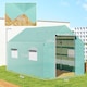 image 3 of Outsunny Tunnel Greenhouse W UV-resistant PE Cover, Wide Door, 2 x 3(m), Green