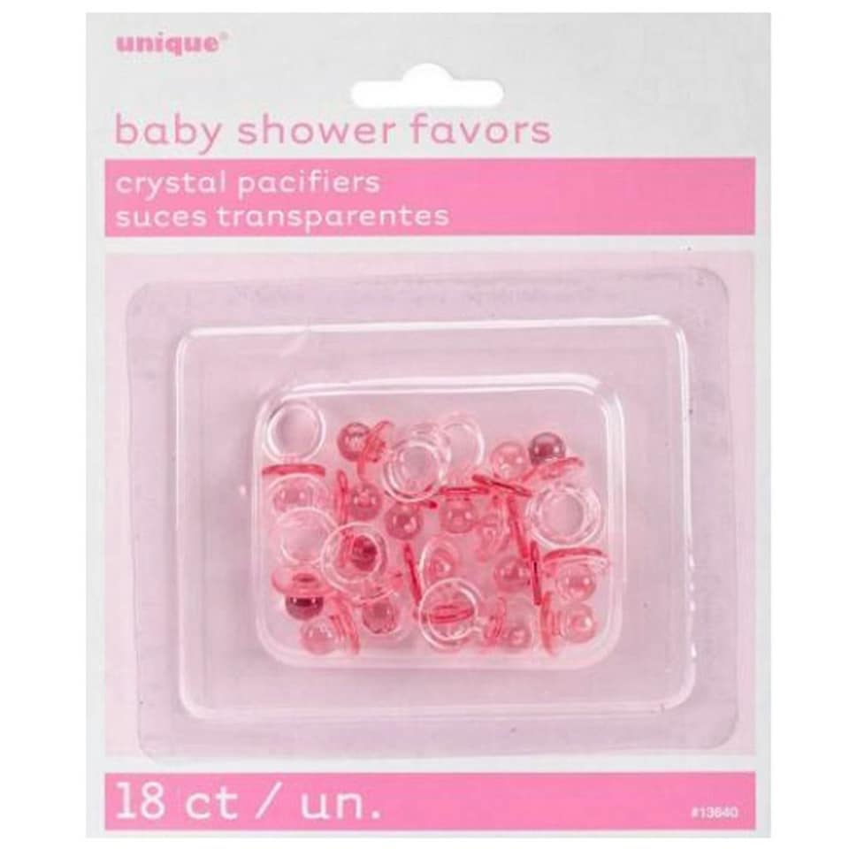 Unique Party Baby Shower Party Favours - Dummy Pink - One Size