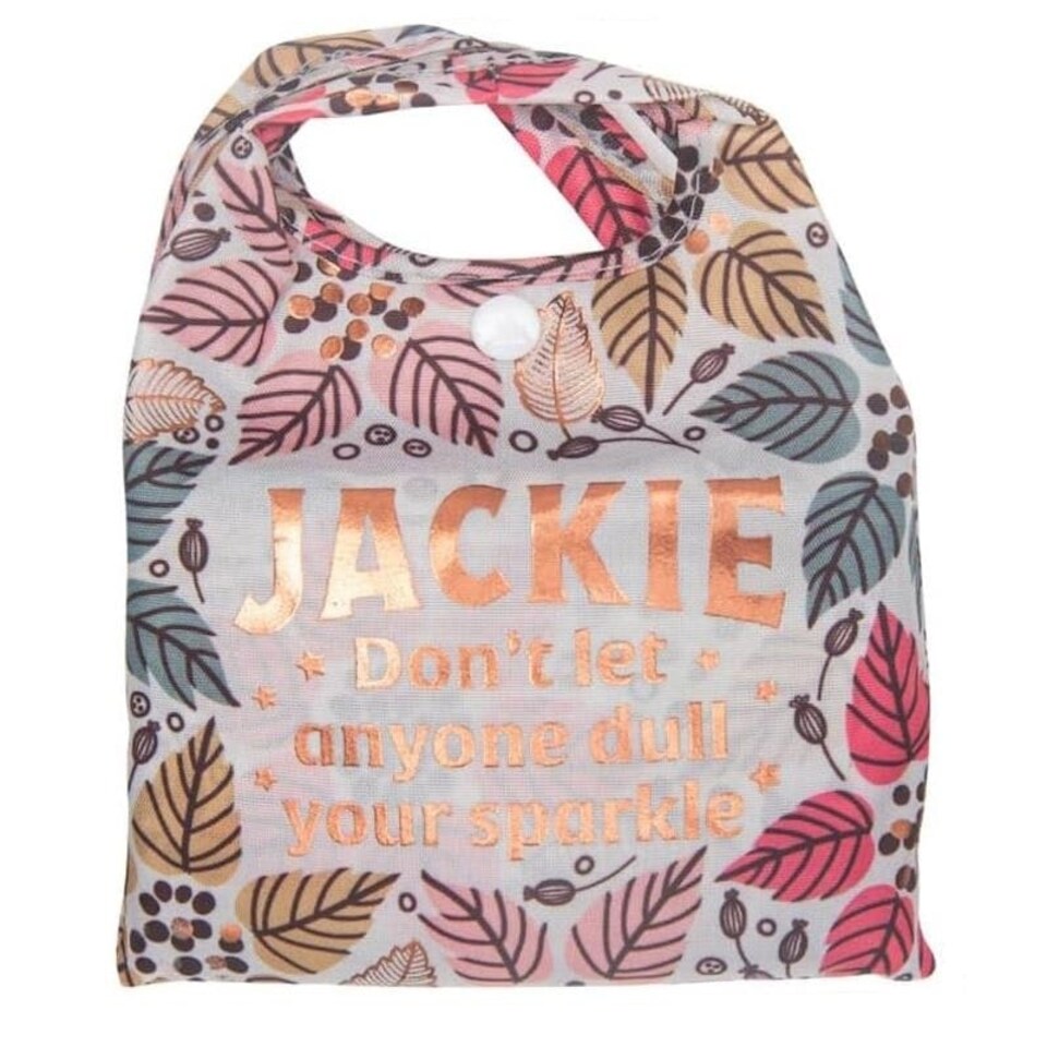 image 1 of History & Heraldry Personalised Sparkle Reusable Foldable Shopper Bag - Jackie Multi