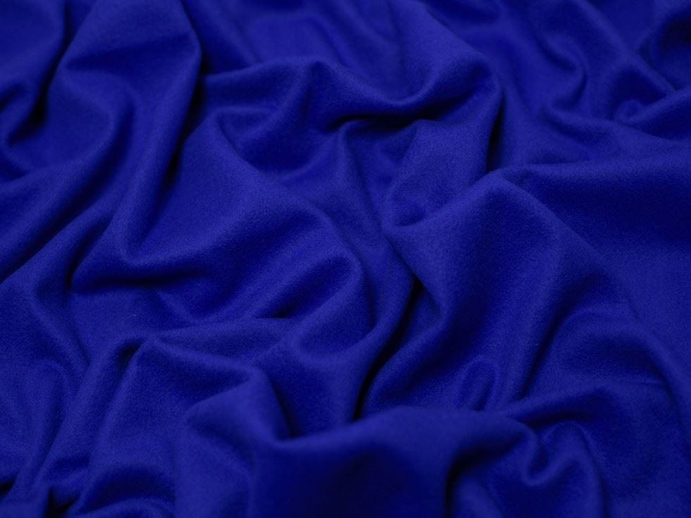 Minerva Core Range Blue Luxury Cashmere Wool Coating Fabric for Dressmaking, 150cm / 59" Wide - per metre